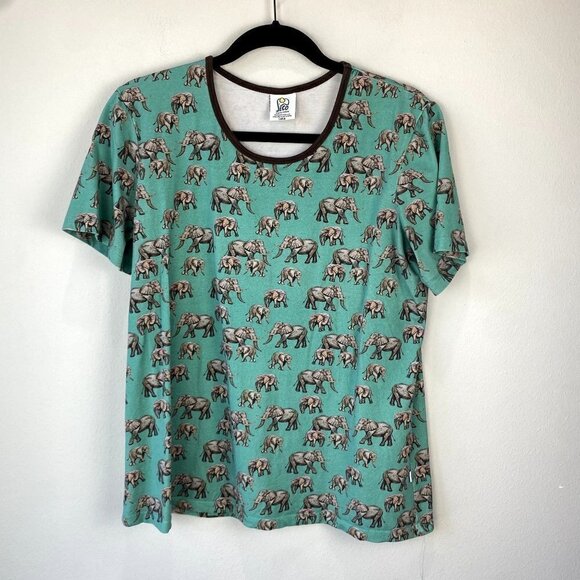 Jeco Elephant Print Tee L - Picture 1 of 7